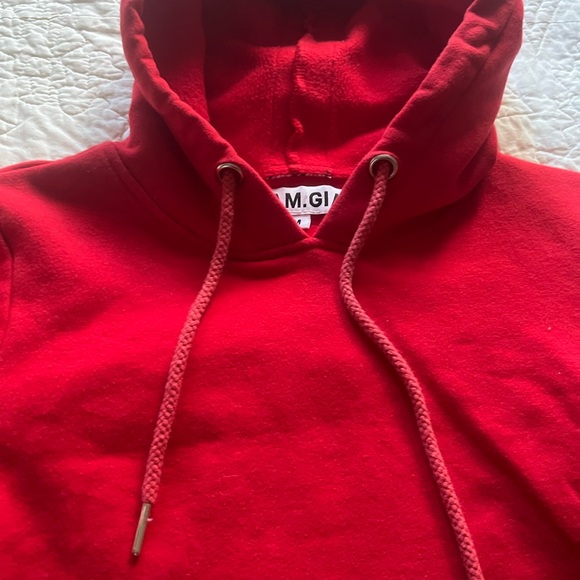 I.AM.GIA Cropped Hoodie. Red & White. Medium - Picture 2 of 10